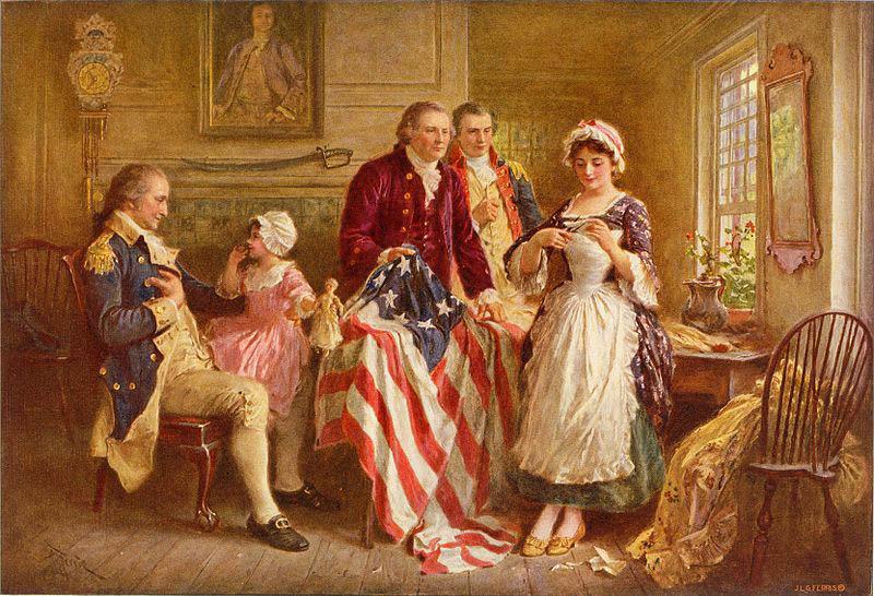 Jean Leon Gerome Ferris Betsy Ross 1777 oil painting picture